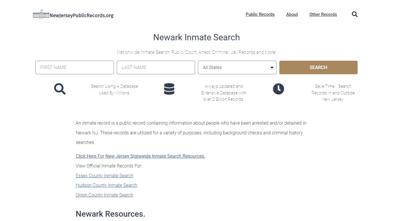 Newark Inmate Search - NPD Current & Past Jail Records
